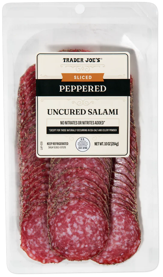 Sliced Peppered Uncured Salami
