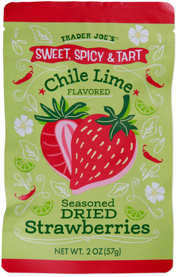 Sweet, Spicy & Tart Chile Lime Flavored Seasoned Dried Strawberries (LIMITED-SUMMER)