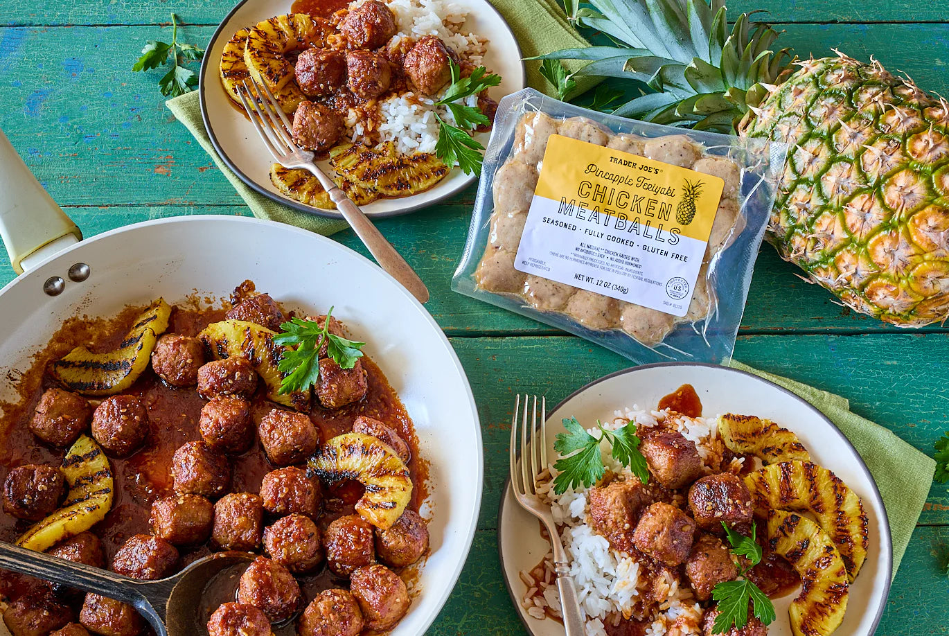 Pineapple Teriyaki Chicken Meatballs
