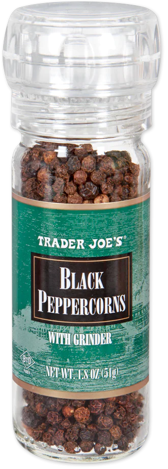 Black Peppercorns with Grinder