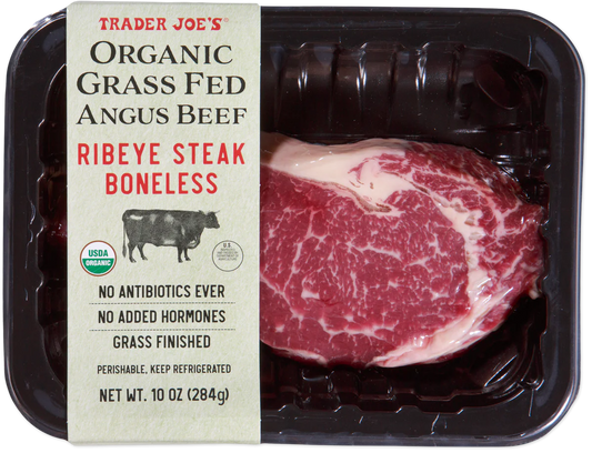 Organic Grass Fed Ribeye Steak Boneless