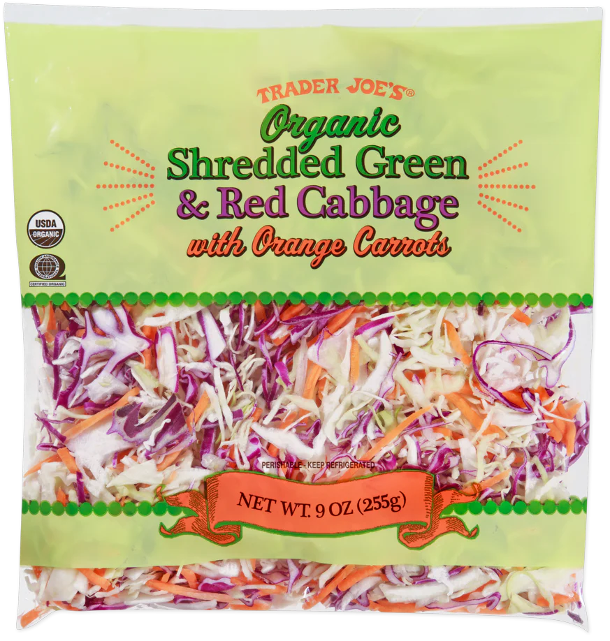 Organic Shredded Green & Red Cabbage with Carrots