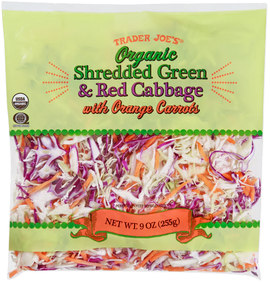 Organic Shredded Green & Red Cabbage with Carrots