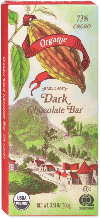 Organic Dark Chocolate Bar 73% Cacao
