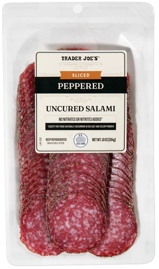 Sliced Peppered Uncured Salami