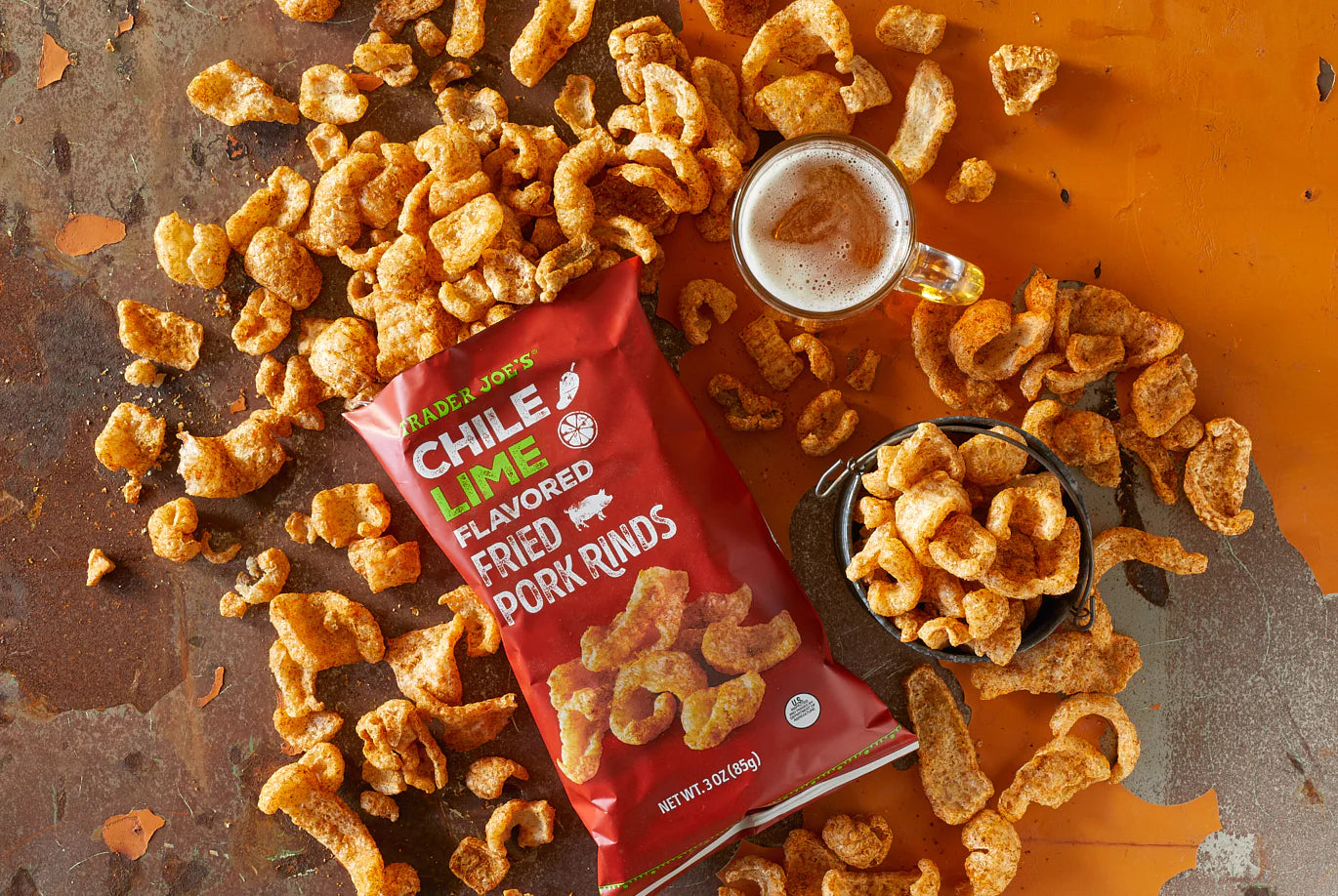 Chile Lime Flavored Fried Pork Rinds