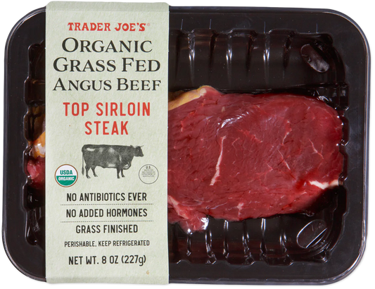 Organic Grass Fed Top Sirloin Steak