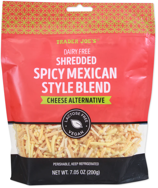 Dairy Free Shredded Spicy Mexican Style Blend Cheese Alternative