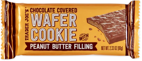Chocolate Covered Wafer Cookie with Peanut Butter Filling