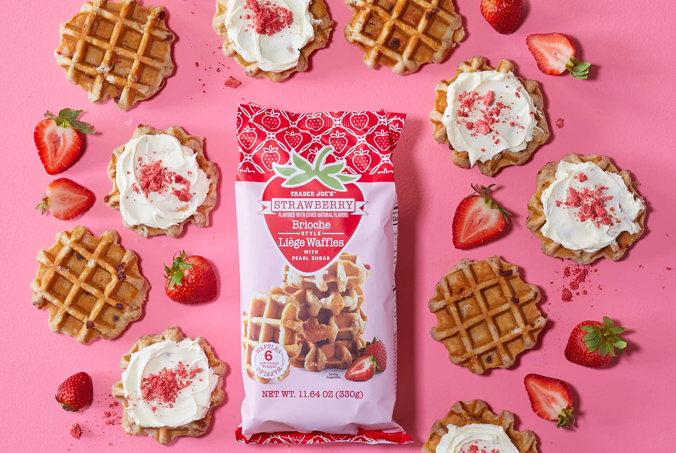 Strawberry Brioche Style Liège Waffles (LIMITED-SPRING)