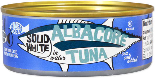 Solid White Albacore Tuna in Water Sea Salt Added