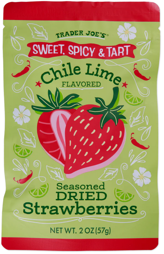 Sweet, Spicy & Tart Chile Lime Flavored Seasoned Dried Strawberries (LIMITED-SUMMER)