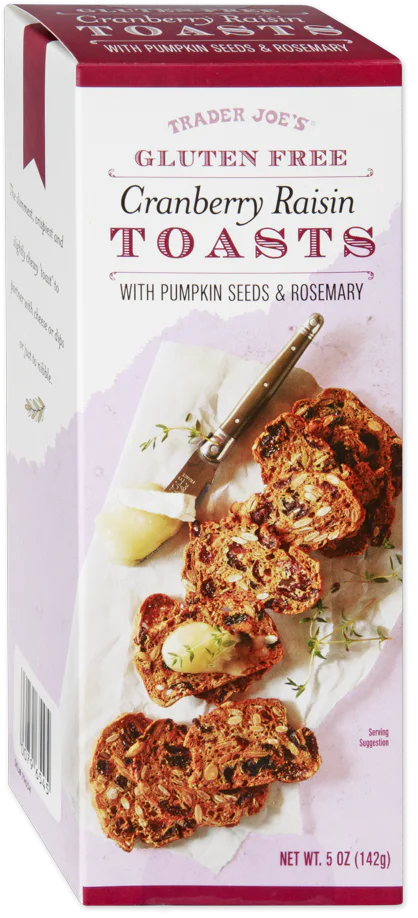 Gluten Free Cranberry Raisin Toasts