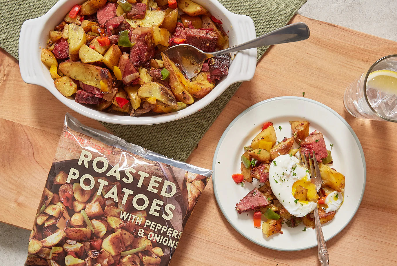 Roasted Potatoes with Peppers & Onions