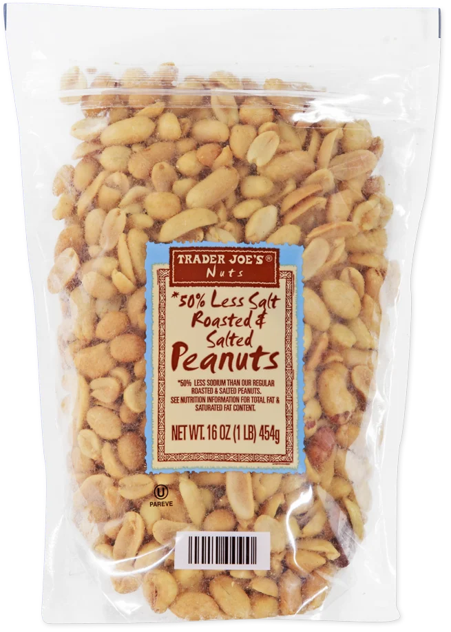 50% Less Salt Roasted & Salted Peanuts