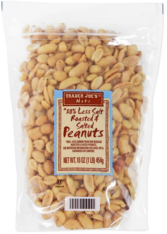 50% Less Salt Roasted & Salted Peanuts