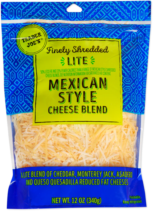 Finely Shredded Lite Mexican Style Cheese Blend