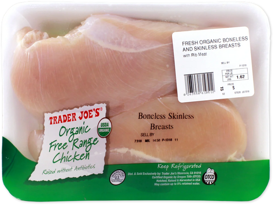 Organic Free Range Boneless Skinless Chicken Breasts