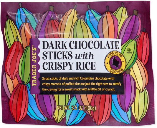 Dark Chocolate Sticks with Crispy Rice