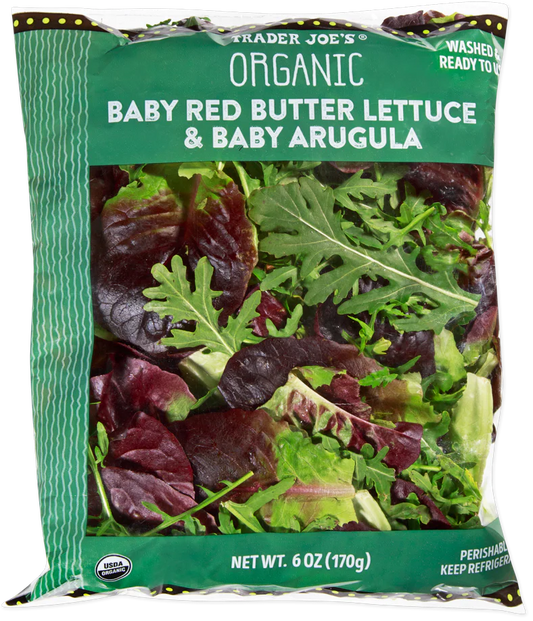 Organic Baby Red Butter Lettuce & Baby Arugula