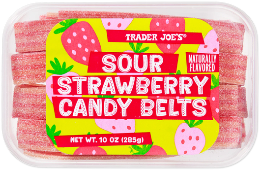 Sour Strawberry Candy Belts