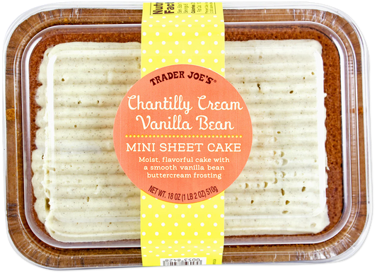 Chantilly Cream Vanilla Bean Mini Sheet Cake