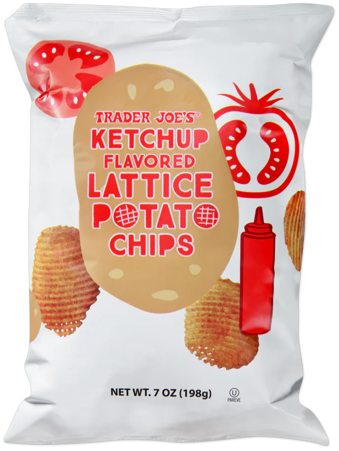 Ketchup Flavored Lattice Potato Chips