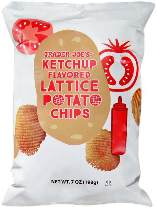 Ketchup Flavored Lattice Potato Chips