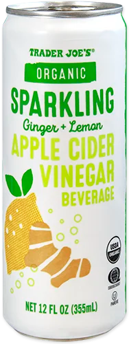 Organic Sparkling Ginger + Lemon Apple Cider Vinegar Beverage