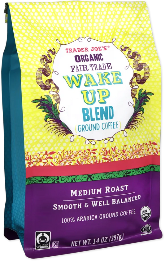 Organic Fair Trade Wake Up Blend Ground Coffee