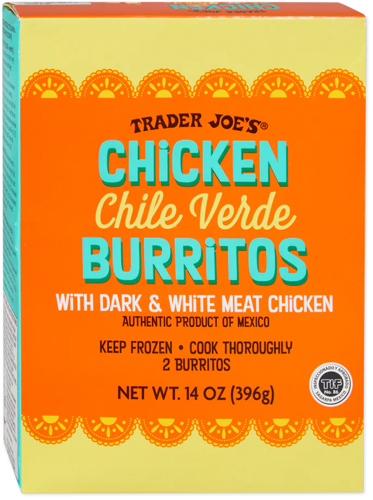 Chicken Chile Verde Burritos
