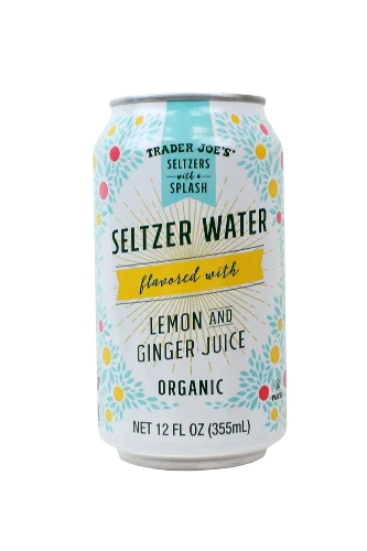 Seltzer Water flavored with Lemon and Ginger Juice