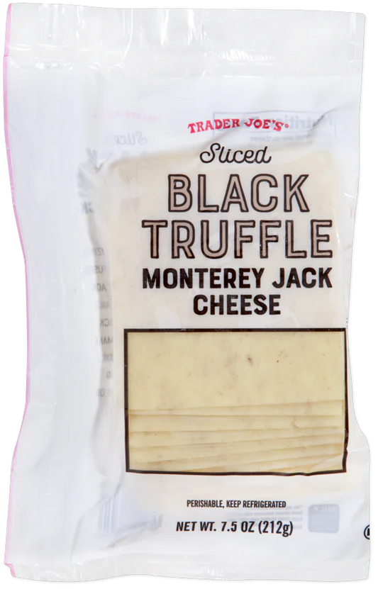 Sliced Black Truffle Monterey Jack Cheese