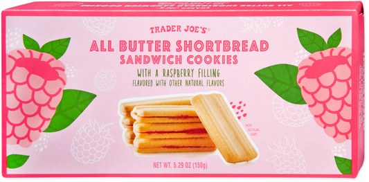 All Butter Shortbread Sandwich Cookies with Raspberry Filling
