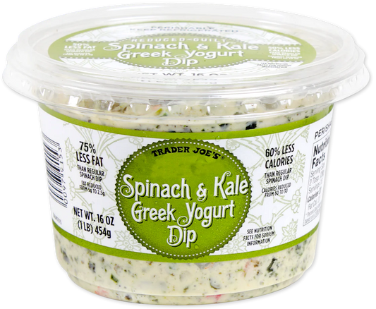 Reduced Guilt Spinach & Kale Greek Yogurt Dip