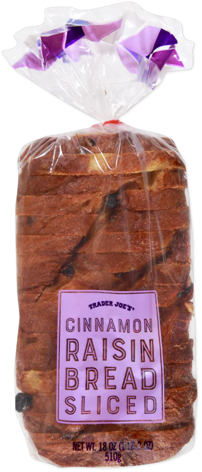 Cinnamon Raisin Bread Sliced