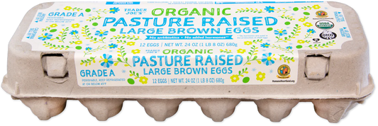 Organic Pasture Raised Large Brown Eggs