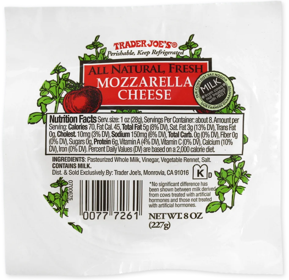 All Natural Fresh Mozzarella Cheese