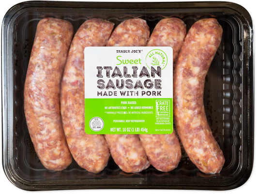 Sweet Italian Sausage made with Pork