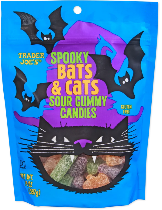 Spooky Bats & Cats Sour Gummy Candies (LIMITED-FALL)