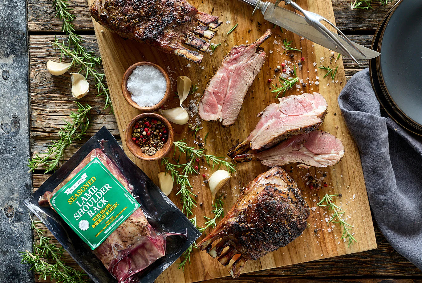 Seasoned Lamb Shoulder Rack