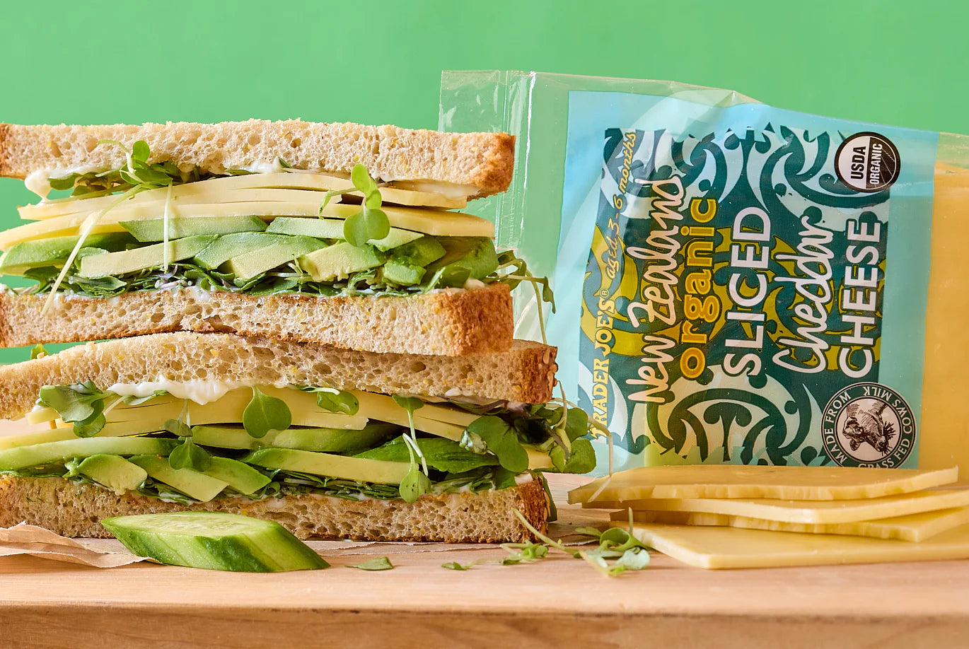 Sliced New Zealand Organic Cheddar