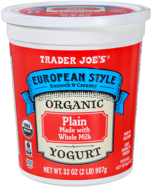 European Style Organic Plain Yogurt