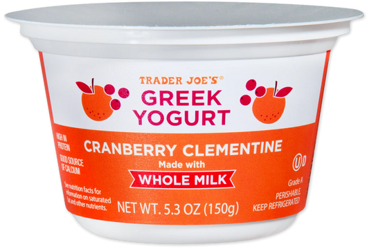 Cranberry Clementine Whole Milk Yogurt (LIMITED)