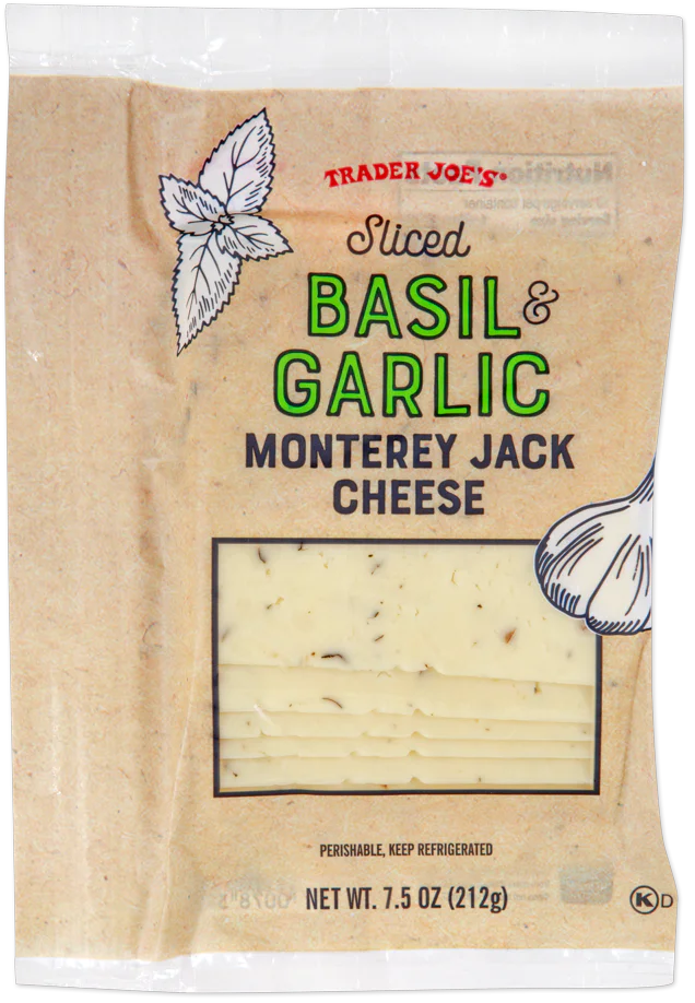 Sliced Basil & Garlic Monterey Jack Cheese