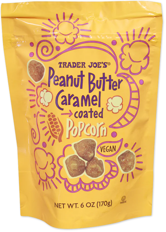 Peanut Butter Caramel Coated Popcorn