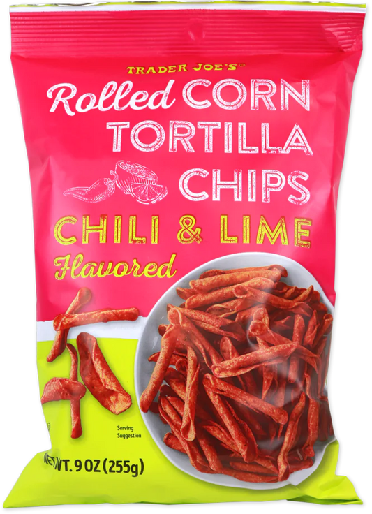 Chili & Lime Flavored Rolled Corn Tortilla Chips